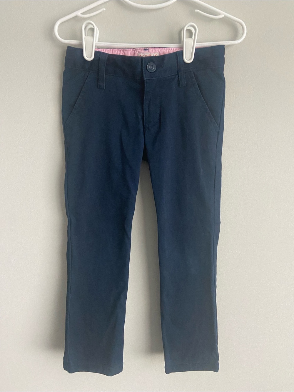Cat & Jack Navy Girls Stretch Chino Pants school uniform size 4